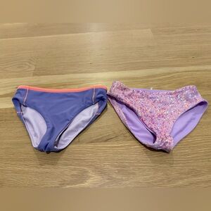 Athleta girls Purple and Pink Bikini Bottoms